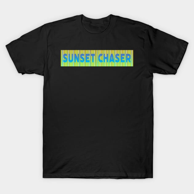 Sunset Chaser | Blue Yellow Orange Green T-Shirt by TheJadeCat